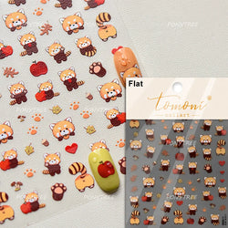 Cute Bear Star Dog Bowknot Love Heart Good Night Bone Bread Flower Self Adhesive Nail Art Decorations Stickers Manicure Decals (Online Order Only)