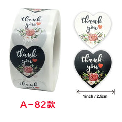 50-500pcs Floral Thank You Stickers Scrapbooking Label For Gift Decoration Wedding Sticker Package Seal Labels Custom Sticker (ONLINE ORDER ONLY)