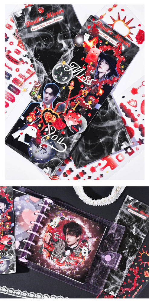 4pcs/set Sweet Cool Bear Call Series Scrapbooking Sticker Korean ins Hand Account Idol Card DIY Deco Material Sticker Stationery (ONLINE ORDER ONLY)