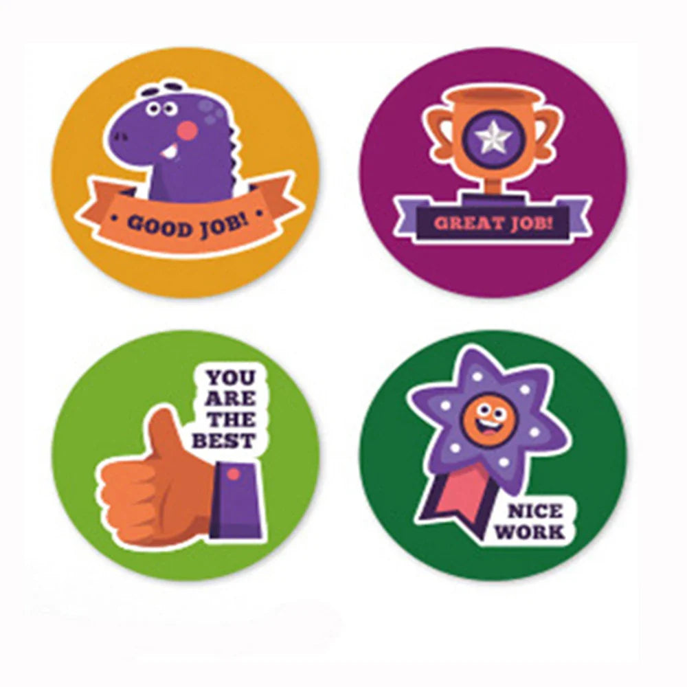 100-500Pcs Teacher Reward Sticker Fun Motivation Animal Sticker For School Teacher Student Stationery Stickers (ONLINE ORDER ONLY)