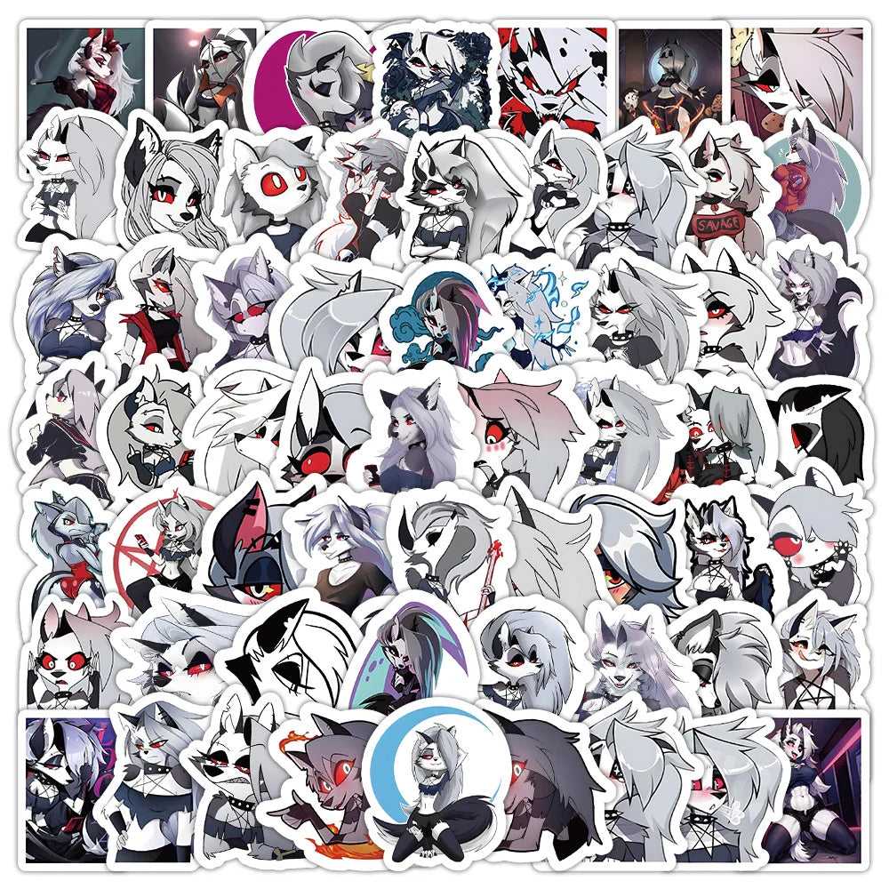 Helluva Boss Loona Stickers Decals Anime Cartoon DIY Scrapbook Laptop Car Bike Skateboard (Online Order Only)