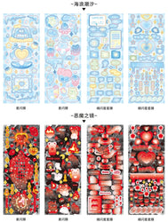 4pcs/set Sweet Cool Bear Call Series Scrapbooking Sticker Korean ins Hand Account Idol Card DIY Deco Material Sticker Stationery (ONLINE ORDER ONLY)