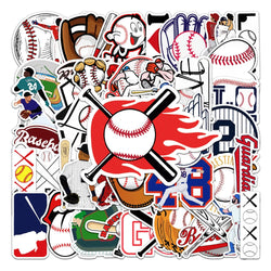 10/50PCS Creative Cartoon Sports Baseball Stickers Notebook Luggage Hand Account Decoration Graffiti Waterproof Stickers (ONLINE ORDER ONLY)
