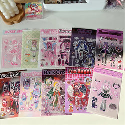 Korean ins Devil Angel Girl Stickers Diary Scrapbooking DIY Album Decoration Sticker Aesthetic Personalized Kawaii Stationery (ONLINE ORDER ONLY)