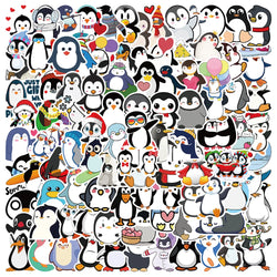 50/100pcs Cute Cartoon Animals Penguin Stickers Kids Toy Waterproof Graffiti For Laptop Water Bottle Phone Bicycle Car Decals (ONLINE ORDER ONLY)