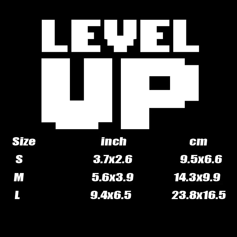 “LEVEL UP”Pixel style Stickers，CUTE&FUNNY Stickers for Pixel Style lover.For cars trucks motorcycles and laptops! (ONLINE ORDER ONLY)