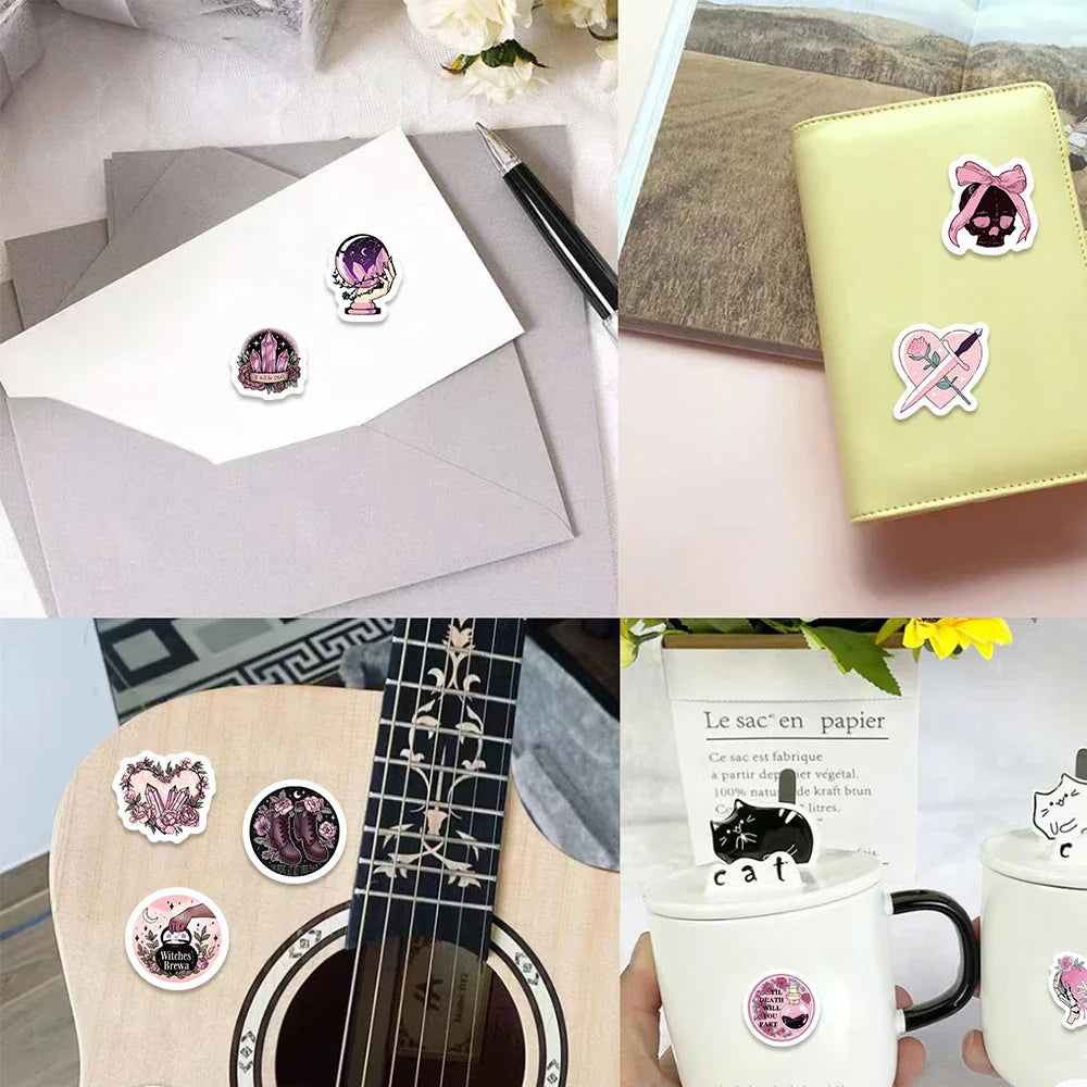 500pcs/roll Reward Pink Gothic Stickers Encourage Stickers for Kids School Teacher Supplies Kids Classic Toy Gifts Sealing Decor (ONLINE ORDER ONLY)
