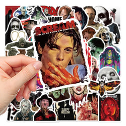 50pcs/bag Dark Figure, Killer Pattern Stickers Suitable for Scary Parties, Notebooks, Water Bottles, Phone Cases, Kids Stickers (ONLINE ORDER ONLY)