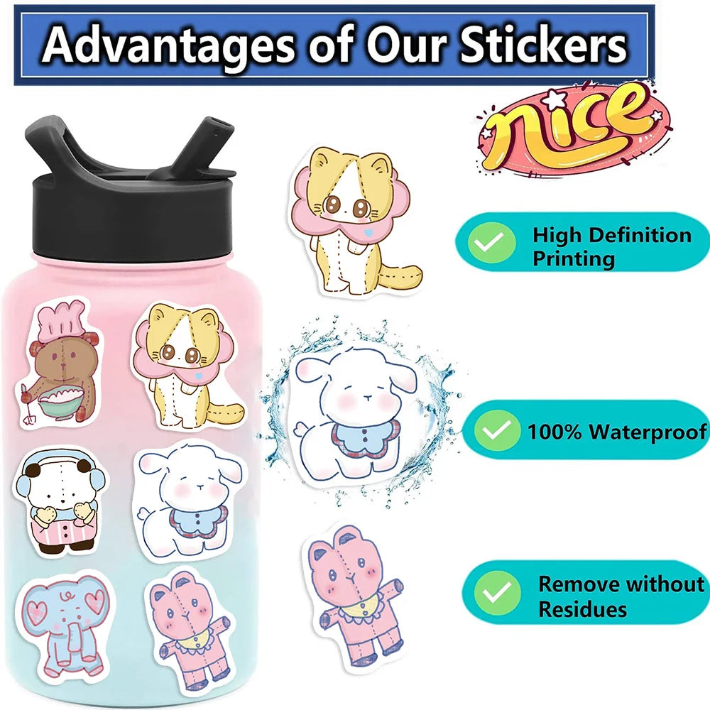 8/16/32pcs Animals Elephant Penguin Sticker Children DIY Puzzle Funny Assemble Stickers Kids Educational Toys Boys Girls Gifts﻿ (ONLINE ORDER ONLY)