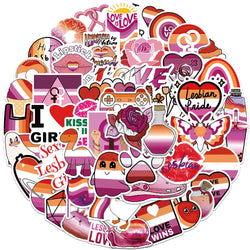 Lesbian Pride Stickers Decals for Laptop Phone Luggage Water Bottle Skateboard Car Fridge (Online Order Only)