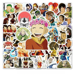 50pcs Avatar: The Last Airbender Stickers for Luggage, Water Bottles, Phones, Laptops, Cars, Scooters, Refrigerators (Online Order Only)