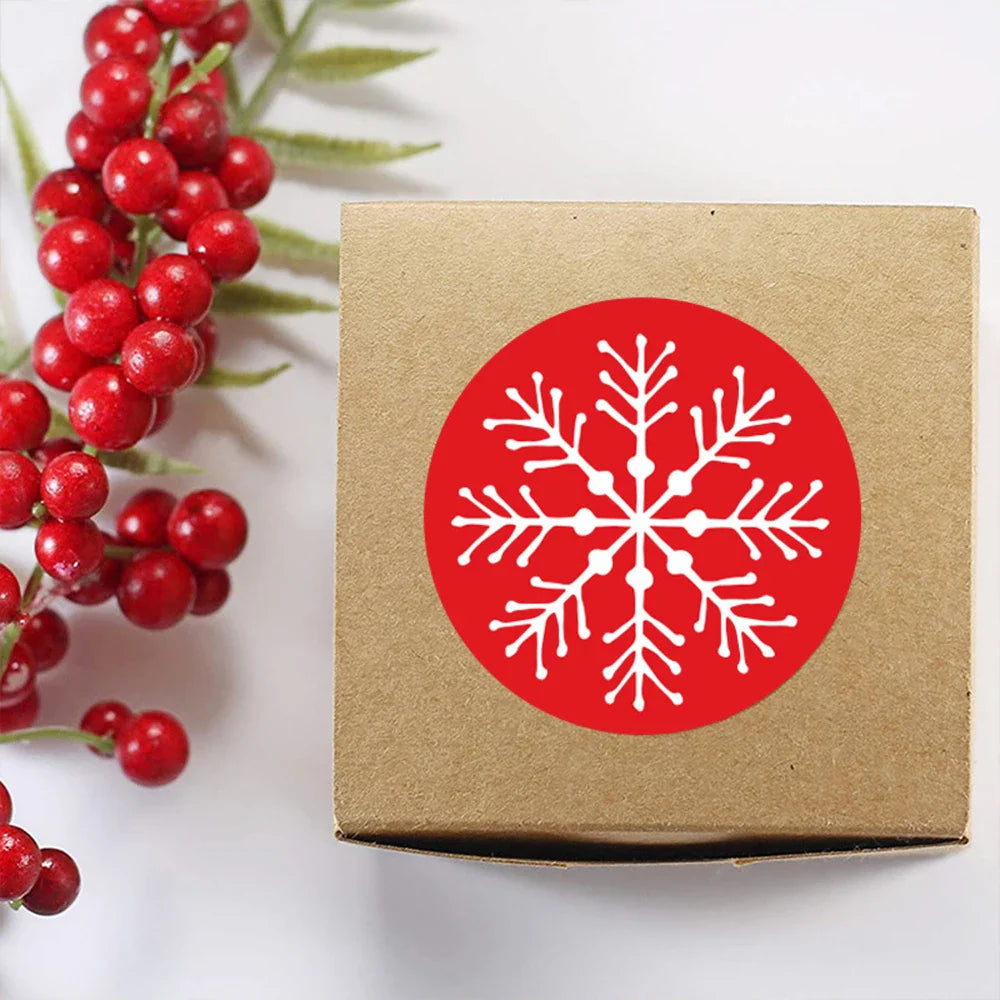 100-500pcs Christmas Sticker Red Christmas Decoration for Home Candy Bag Sealing Stickers Xmas Gifts Box Seal Labels Kerst (ONLINE ORDER ONLY)