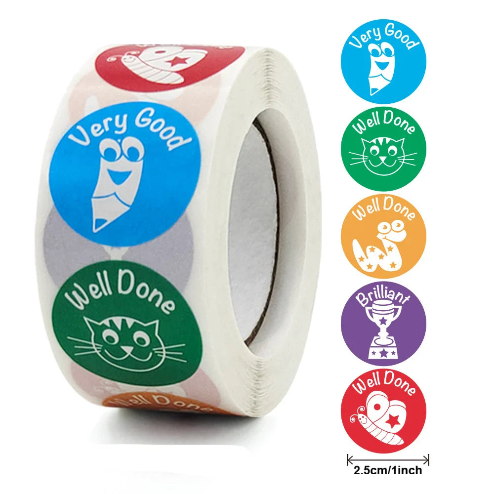 500pcs/roll 1inch Cartoon Animal Children Sticker Label Thank You Cute Toy Game Sticker DIY Gift Sealing Label Decoration 
 (ONLINE ORDER ONLY)