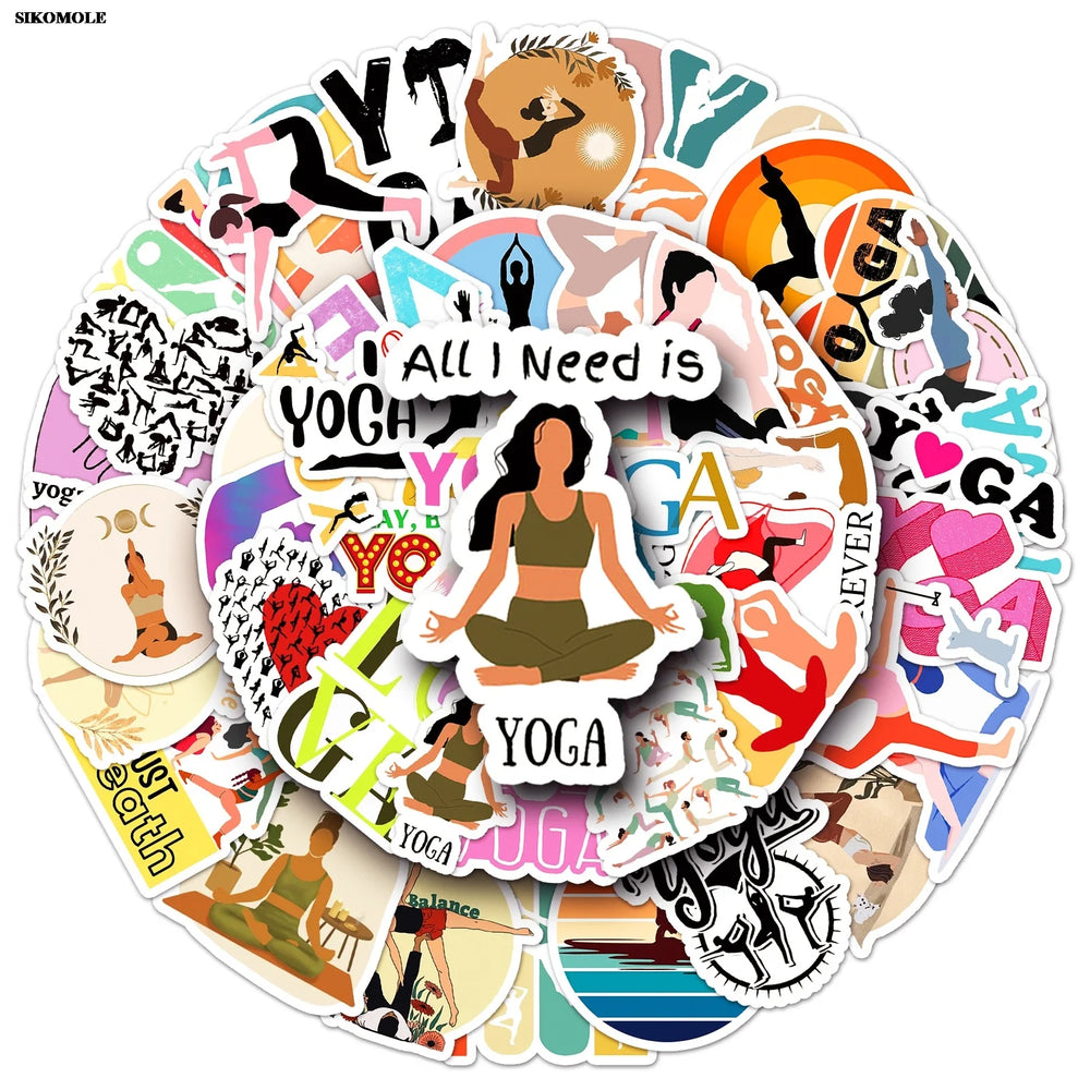 Cartoon Mandala Flower Stickers for Laptop Luggage DIY 10/30/50pcs (Online Order Only)