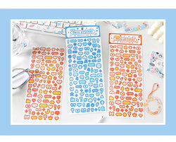 Korea Ins Cute Pixel Dialog Series Decorative Sticker Hand Account Idol Card DIY Material Sticker Personalized Kawaii Stationery (ONLINE ORDER ONLY)