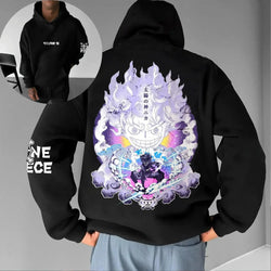 One Piece Luffy Gear 5 Nika Black Hoodie Streetwear (ONLINE ORDER ONLY)