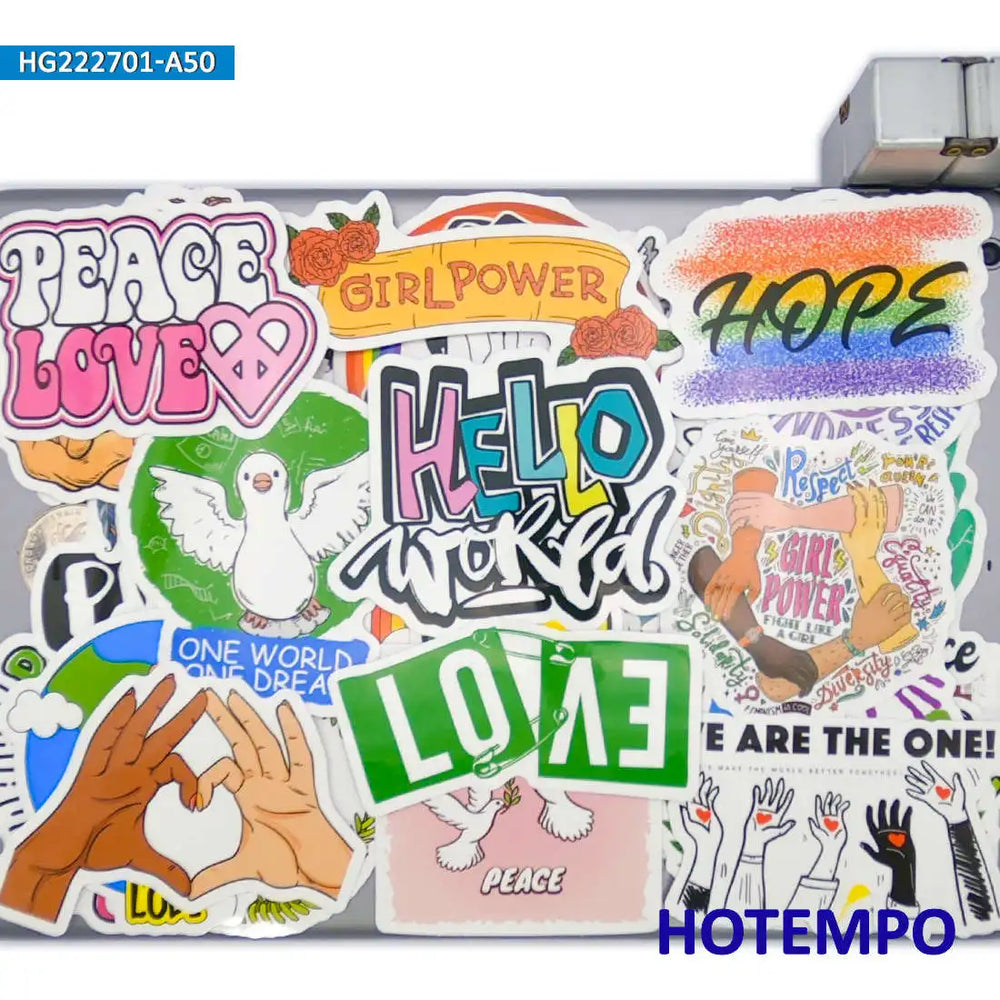 50Pieces Funny Warning Signs Spoof Slogan Waterproof Stickers for Luggage Guitar Helmet Phone Laptop Bike Motorcycle Car Sticker (Online Order Only)