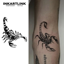 Scorpion temporary tattoo sticker, waterproof magic tattoo, lasts to 15 days fake tattoo, semi permanent tattoo (Online Order Only)