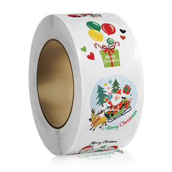 100-500pcs Merry Christmas Stickers Christmas Theme Seal Labels Stickers For DIY Gift Baking Package Envelope Stationery Decor (ONLINE ORDER ONLY)