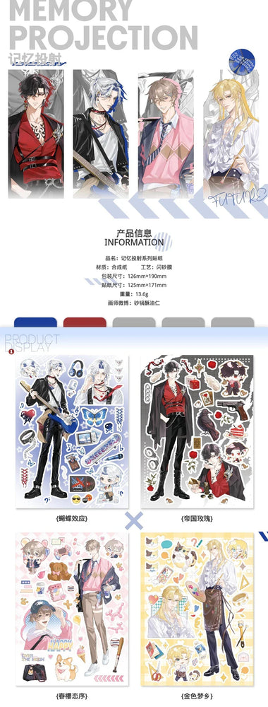 1Pc Cute Anime Man Sticker Cartoon Cool Character Deco Scrapbook DIY Material Decoration Stationery Stickers (Online Order Only)
