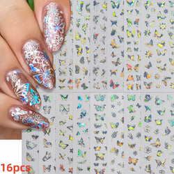 12 Sheets Valentines Nail Stickers Red Heart Nail Art Sticker Decal Solid Hollow Heart 3D Self-Adhesive Design Nail Art Supplies (ONLINE ORDER ONLY)