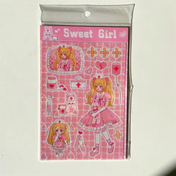 Ins Cute Angel Princess Baseball Girl Sticker Scrapbooking DIY Album Decoration Sticker Aesthetic Personalized Kawaii Stationery (ONLINE ORDER ONLY)