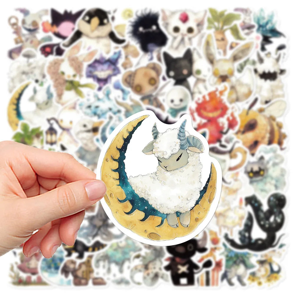 10/30/50PCS Absurd monster Cartoon Stickers Fairy tale In the Story Horror Monster Decals DIY Car Bike Laptop Guitar Kids Toy (ONLINE ORDER ONLY)