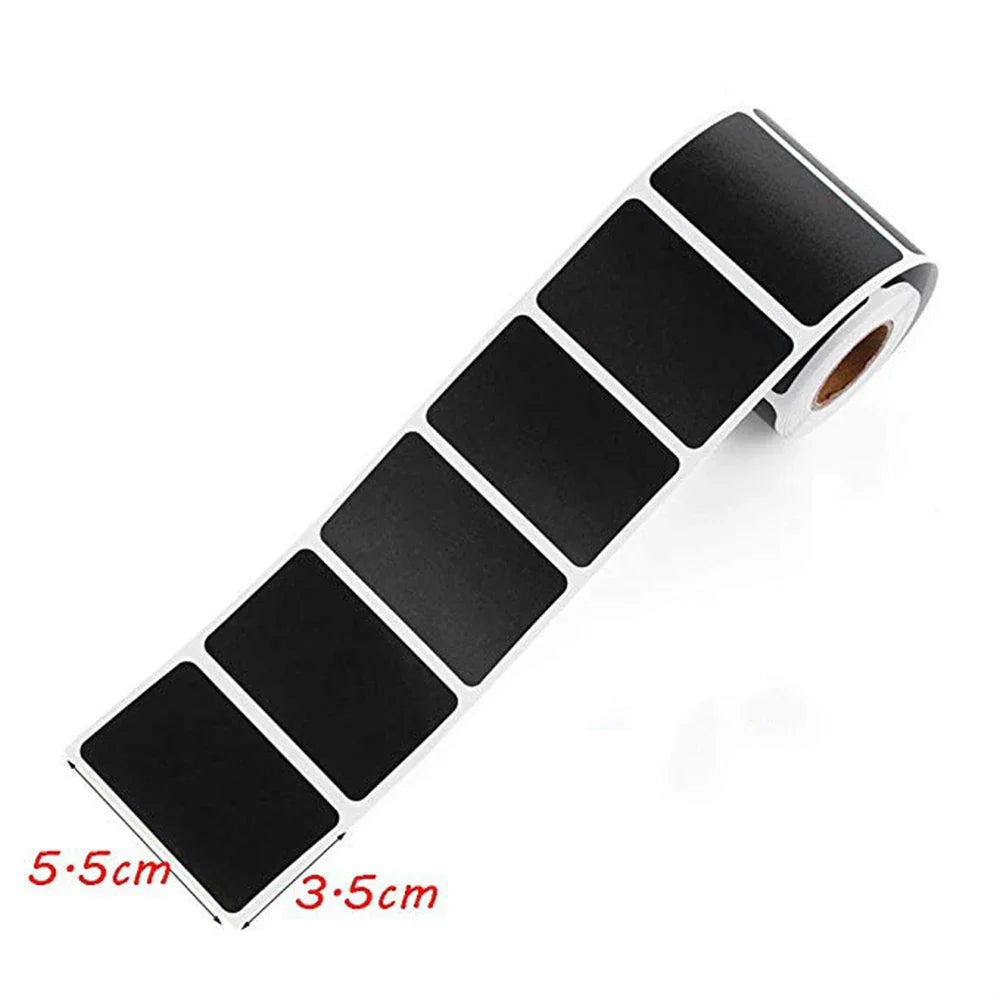 120-300pcs/roll Blackboard Spice Sticker Reusable Jam Labels Kitchen Stickers Organizer Wall Sticker Home Decor Chalkboard Label (Online Order Only)
