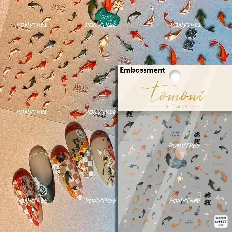 Hot Stamping Laser Shell Conch Starfish Pearl Whale Coral Dolphin Summer Beach Sea Wave Jellyfish Bubble Nail Art Stickers Decal (ONLINE ORDER ONLY)