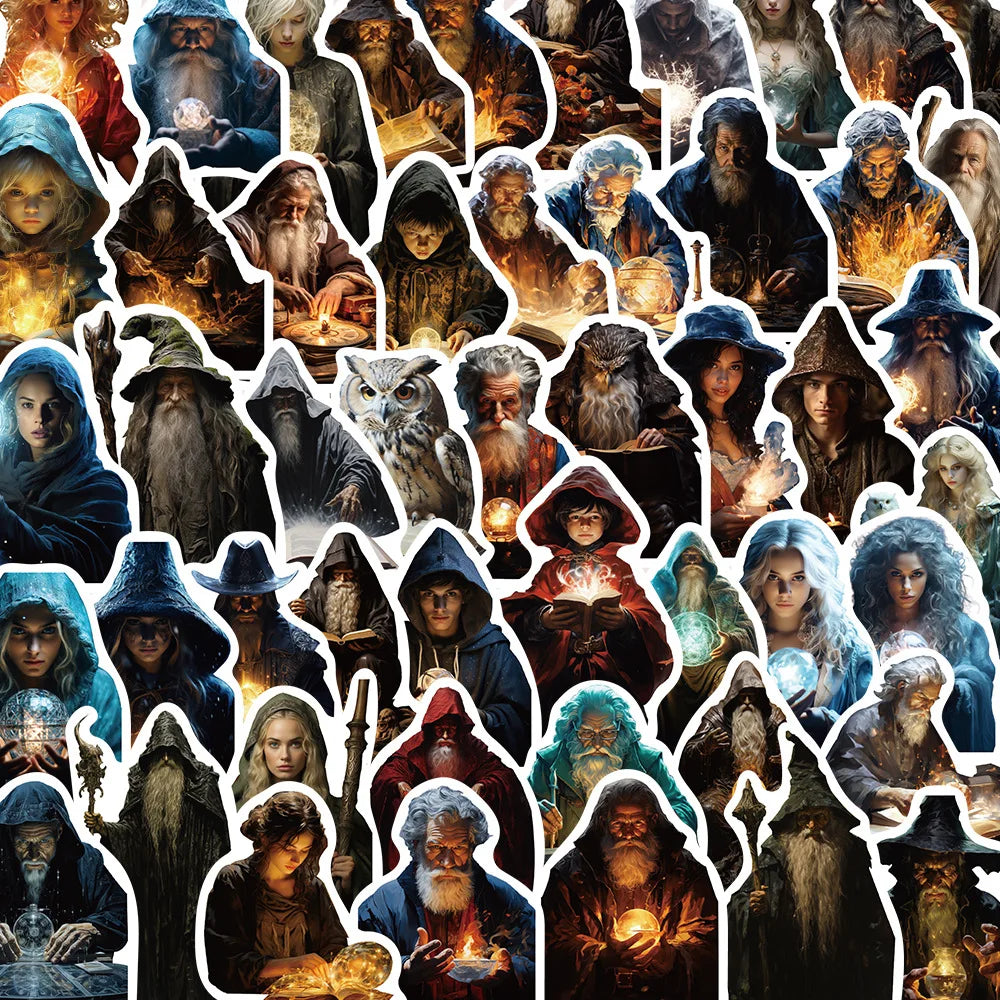 Magic Horror Wizard Cartoon Stickers for Phone Laptop Luggage Skateboard Decals (Online Order Only)