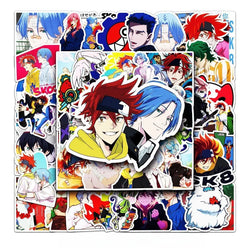 50pcs Anime Skater Stickers for Laptop, Phone, Suitcase, Water Bottle, Scooter, Refrigerator (Online Order Only)