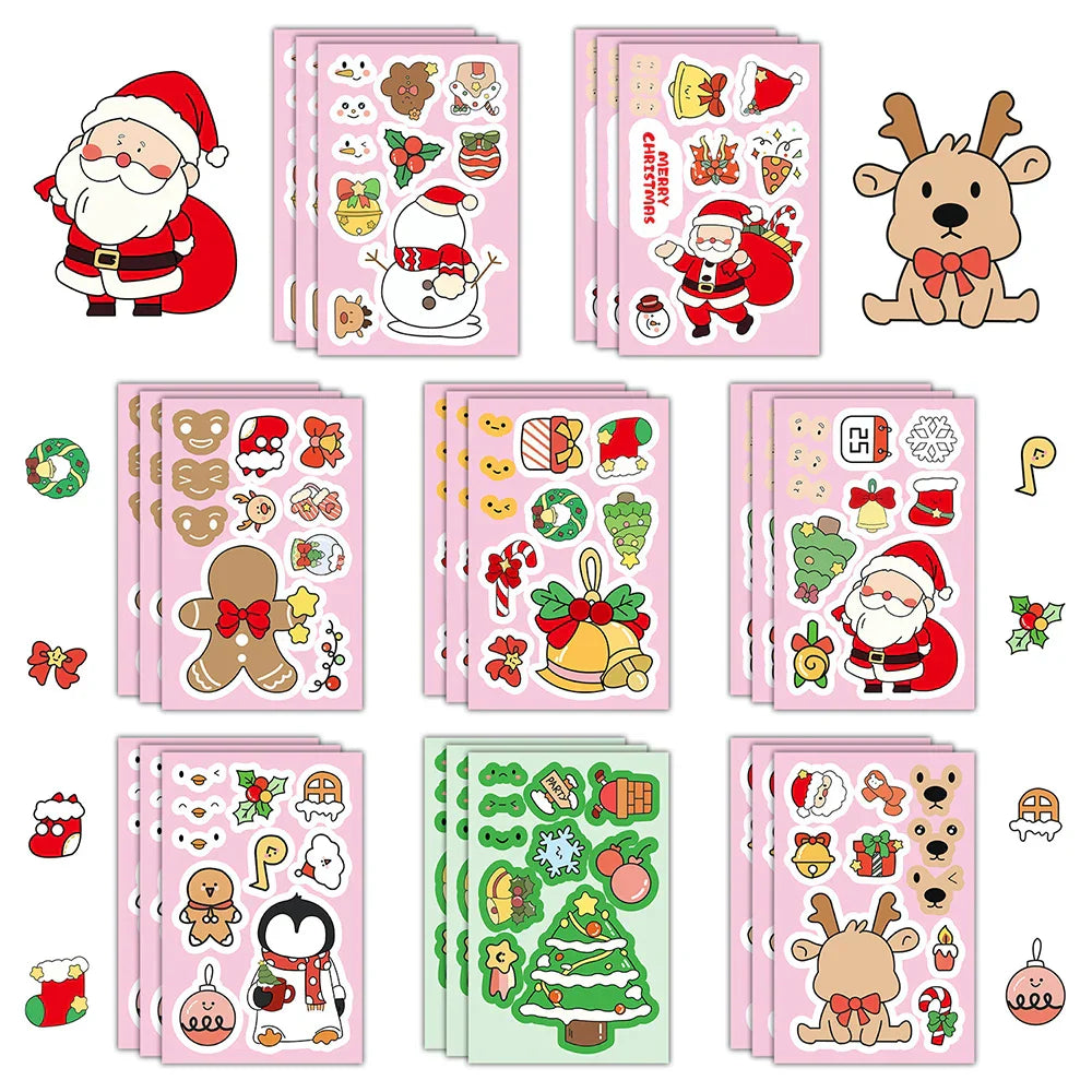 Christmas Santa Puzzle Stickers Kids DIY Jigsaw Toy (Online Order Only)