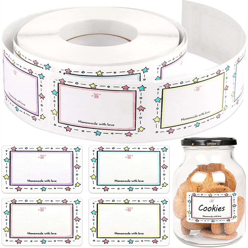 300pcs/roll Kitchen Classification Label Stickers Refrigerator Food Storage Date Labels for Container Bag Jar Packaging Marking (ONLINE ORDER ONLY)