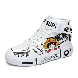 One Piece Luffy High Top Shoes Zoro Anime Sneakers (ONLINE ORDER ONLY)