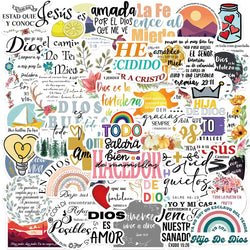 Spanish Bible Cartoon Stickers for Phone Laptop Luggage Skateboard Kids (Online Order Only)