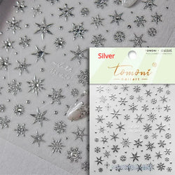 Bowknot Glove Socks Elk House Gingerbread Man Self Adhesive Nail Art Stickers Snowflake Christmas Tree Rhinestone Manicure Decal (Online Order Only)