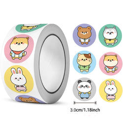 50-300pcs Cartoon Animal Reward Sticker Label Thank You Cute Game Sticker DIY Gift Sealing Label Decoration Supple (ONLINE ORDER ONLY)