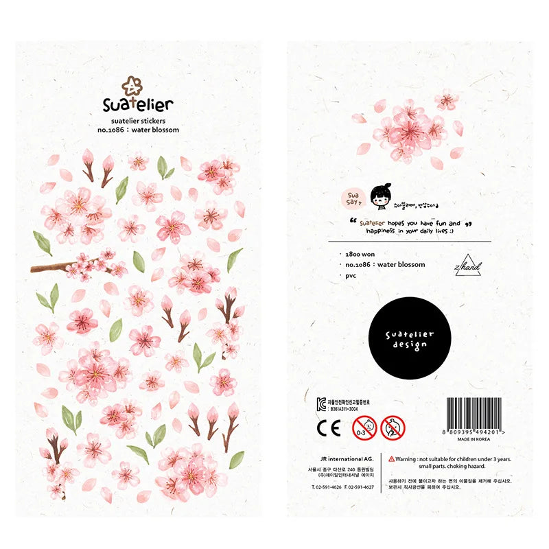 Korean Import Original Suatelier Daily Stickers Scrapbooking Diy Journal Stationery Sticker Children Decor Art Supply (Online Order Only)