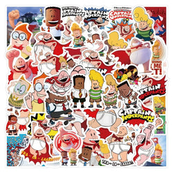 55pcs Captain Underpants Stickers for Laptop, Phone, Car, Scooter, Suitcase, Refrigerator (Online Order Only)