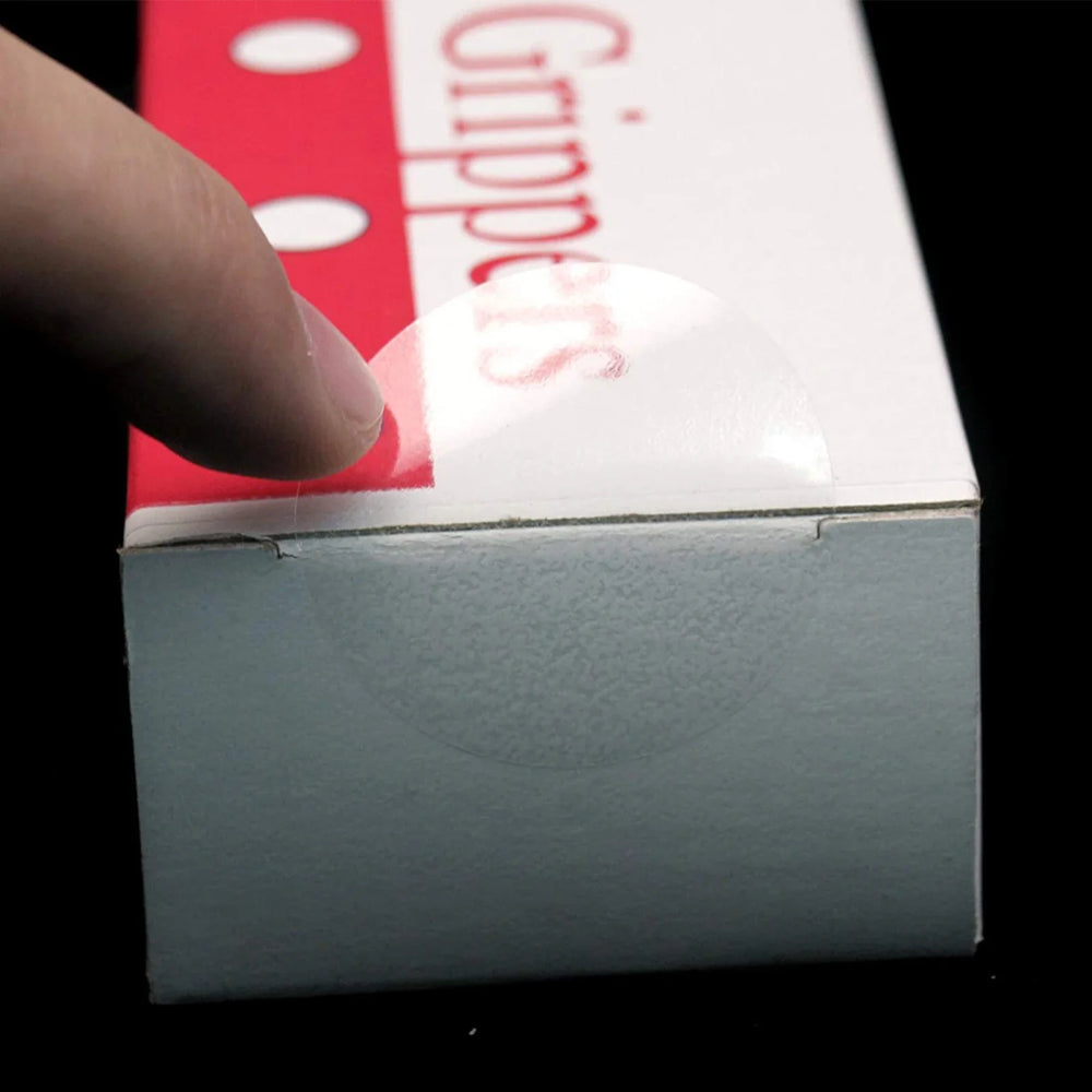 100-500pcs transparent labels 1 inch business package seal labels sticker PVC adhesive custom sticker stationery supply (ONLINE ORDER ONLY)