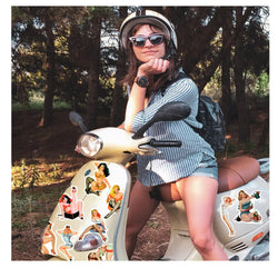 10/30/50pcs Old School Tattoo Style Sticker Retro Pinup Girl Cool Stickers Skateboard Laptop Luggage Bike Car Motorcycle Sticker (Online Order Only)