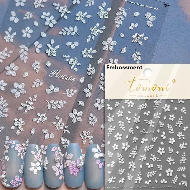 Red Azalea Rose Peony Crane Warbler Bird Fish Lily Chicken Rabbit Lobster Flower Retro Chinese Nail Art Sticker Decoration Decal (Online Order Only)
