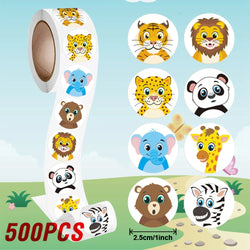 100-500pcs Reward Encouraging Graphic Stationery Animal Sticker Kindergarten School Students Child Teacher Cartoon Cute Sticker (ONLINE ORDER ONLY)