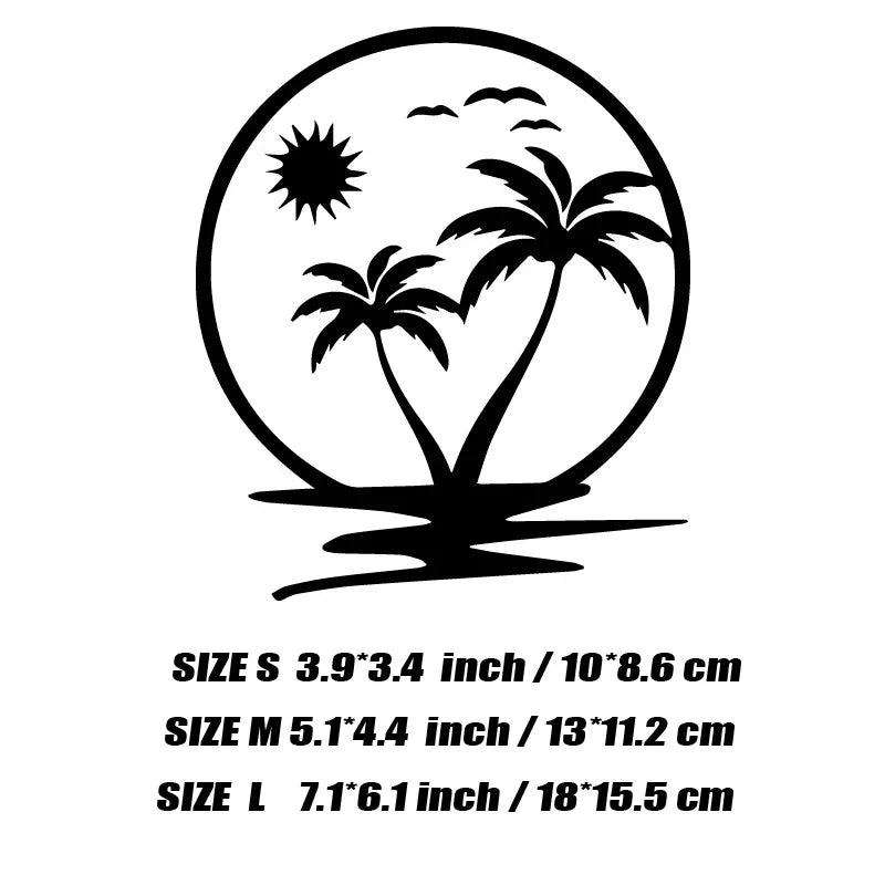 Coconut Tree Stickers,Vinyl Waterproof  Self-adhesive Decorative Car Sticker,For Cars, Trucks, Walls, Laptops, Windows, (ONLINE ORDER ONLY)