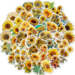 10/30/50pcs Cartoon You Are My Sunshine Sunflower Stickers Laptop Notebook Phone Suitcase Car Decoration Sticker Decals Kids Toy (Online Order Only)