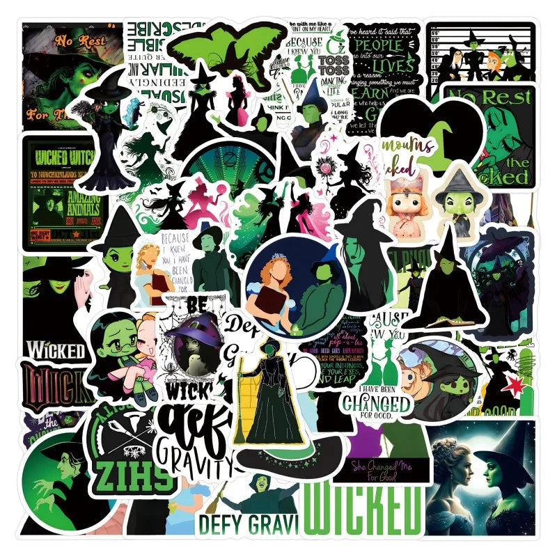 55pcs Cartoon Graffiti Stickers for Laptop, Phone, Scooter, Water Bottle, Suitcase, Stationery, Refrigerator (Online Order Only)