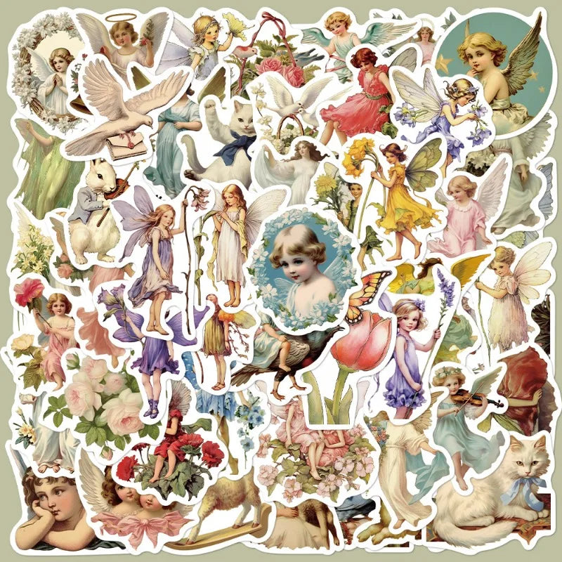50pcs Creative Oil Painting Graffiti Stickers for Helmet, Desktop, Wall Decoration (Online Order Only)