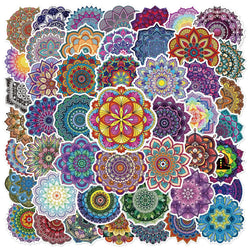 Mandala Flower Stickers for Phone Laptop Guitar Luggage Skateboard Car DIY (Online Order Only)