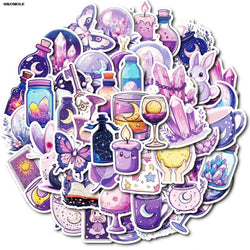 Purple Moon Stickers for Motorcycle, Laptop, Skateboard - 10/30/50PCS (Online Order Only)