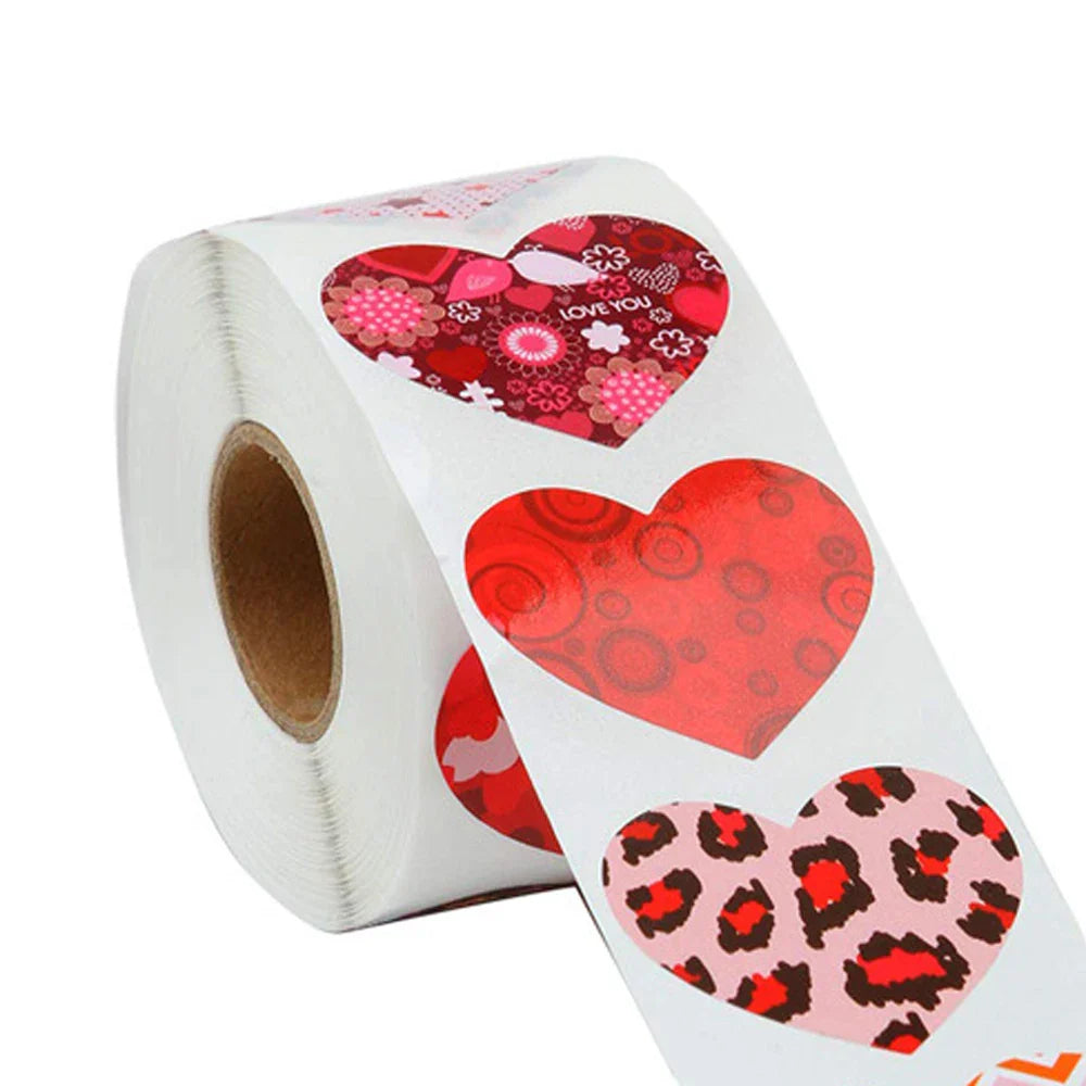 100-500pcs Handmade With Love Kraft Paper Stickers Round Adhesive Labels Baking Wedding Decoration Party Decoration Sticker (Online Order Only)
